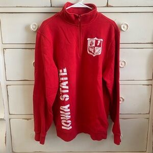 Iowa State Rugby Club Sport-Tek Red Quarter ZipSweater